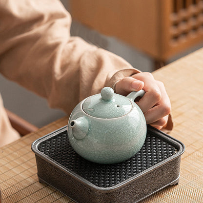 Ru Ware Natural Ice Cracked Ceramic Tea Pot