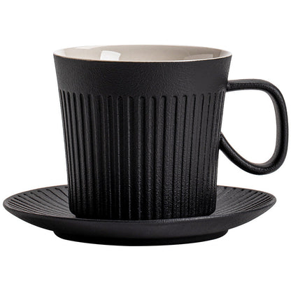 Rustic Vertical Stripe Colorful Ceramic Coffee Cup
