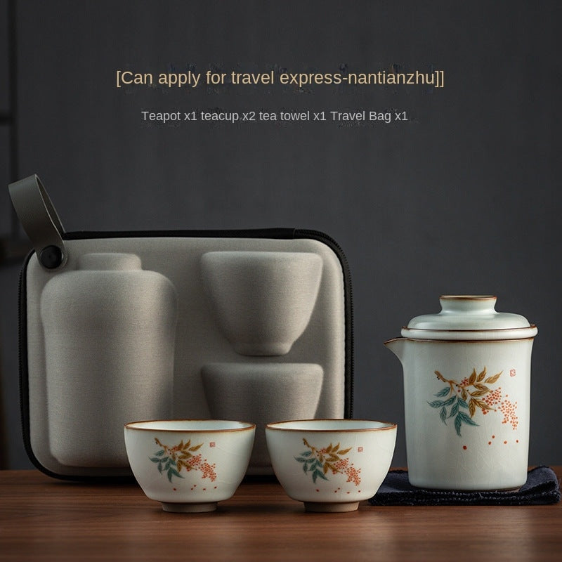 Ru Kiln Porcelain Portable Tea Cup