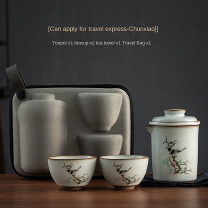 Ru Kiln Porcelain Portable Tea Cup