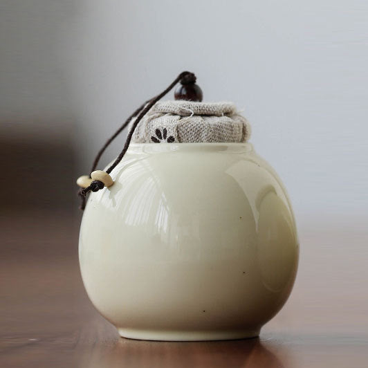 Bean Yellow Glaze Sealed Ceramic Tea Pot