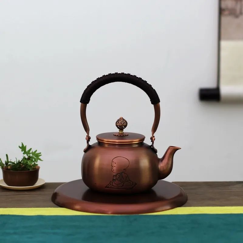 Good Luck Buddha Copper Teapot