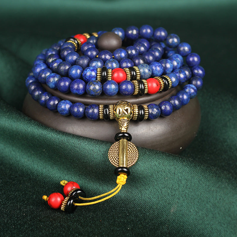 Donghai Natural Lapis Lazuli 108 Beads Bracelet