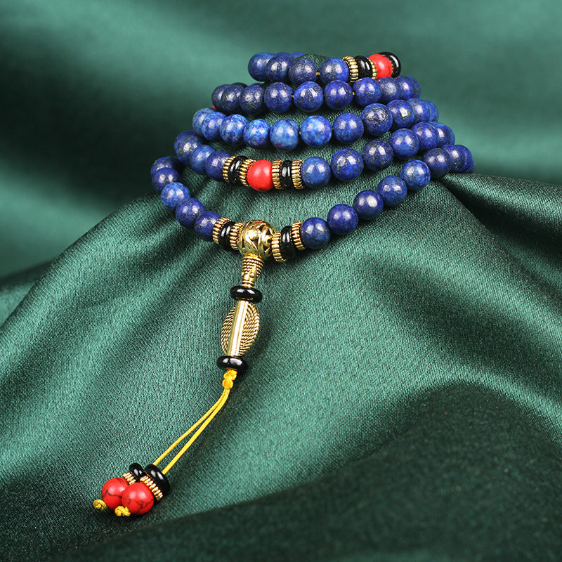 Donghai Natural Lapis Lazuli 108 Beads Bracelet