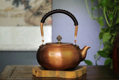 Pumpkin Flat Copper Kettle