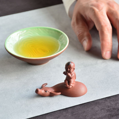 Mutong Calf Purplue Sand Tea Pet Kung Fu Tea Set Tea Ceremony Utensil Tea Set Creative Handmade Calf Tea Pet
