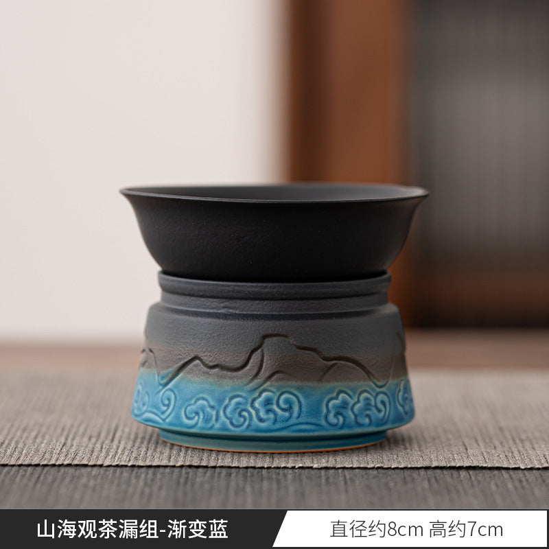 Gradient Mountain and Sea View Tea Funnel