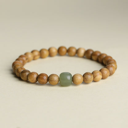 Milk Fragrance Sandalwood Hetian Jade Beads Bracelet