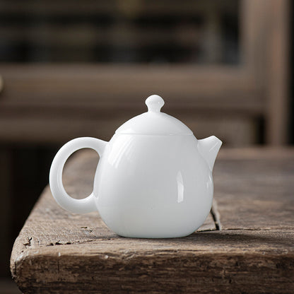 Dehua Ice Jade Porcelain Teapot