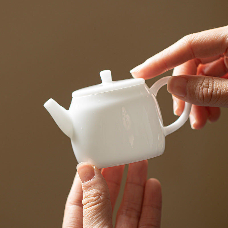 Ice Jade Porcelain Dezhong Teapot