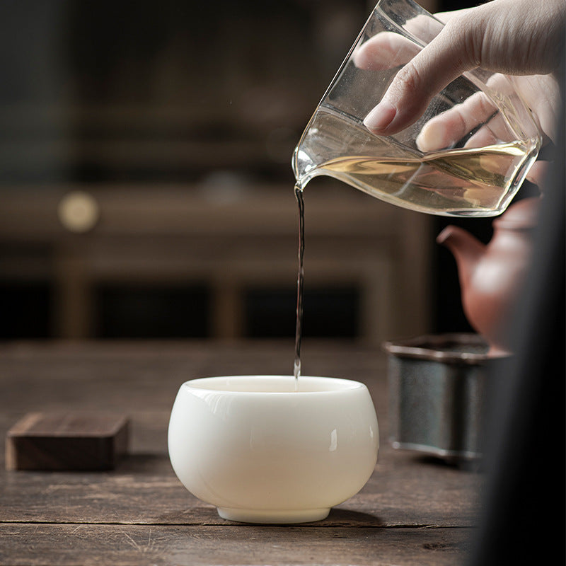 Ice-like White Porcelain Kung Fu Tea Cup