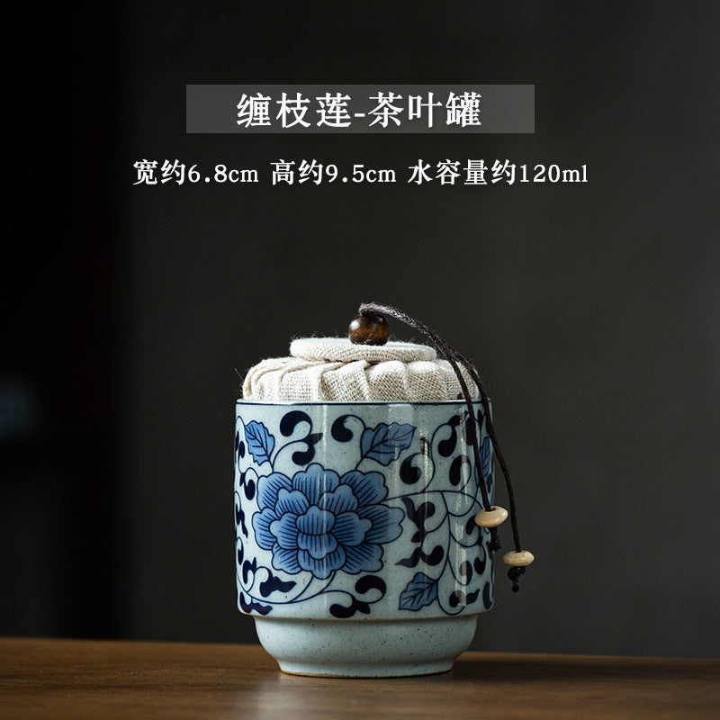 Japanese-Style Kiln Mini Ceramic Canister