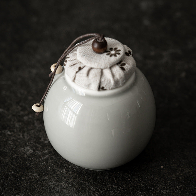 Japanese Style Ceramic Ice Gray Glaze Tea Pot