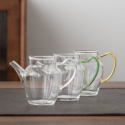 Japanese Style Pot Type Glass Fair Cup Household Thick Heat-Resistant Transparent Large Tea Pitcher Tea Pitcher Kung Fu Tea Utensils
