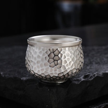 Silver Gilded Master Cup Ceramic Travel Tea Set