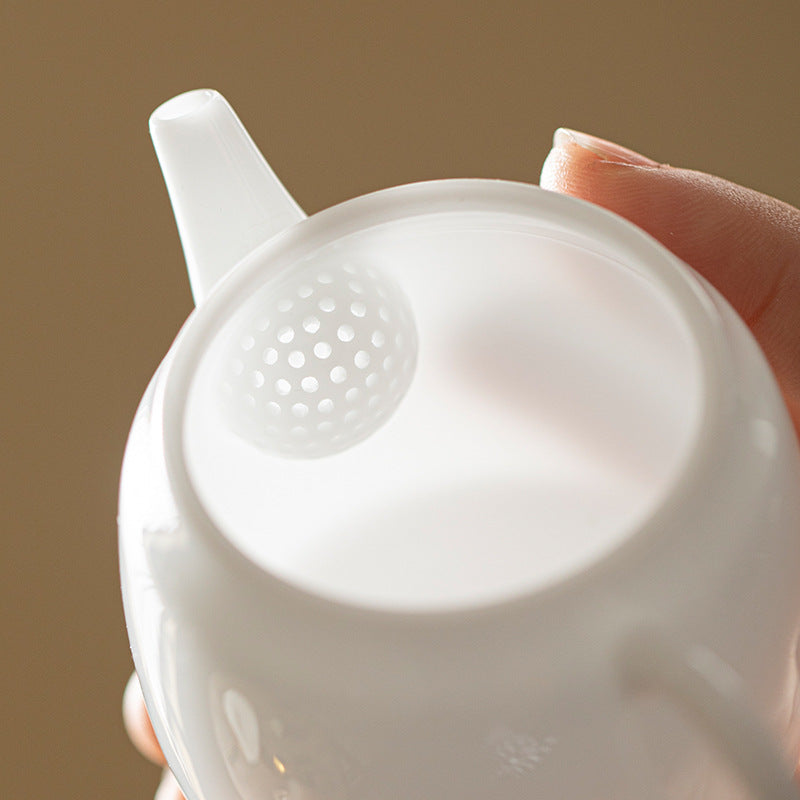 Ice Jade Porcelain Dezhong Teapot
