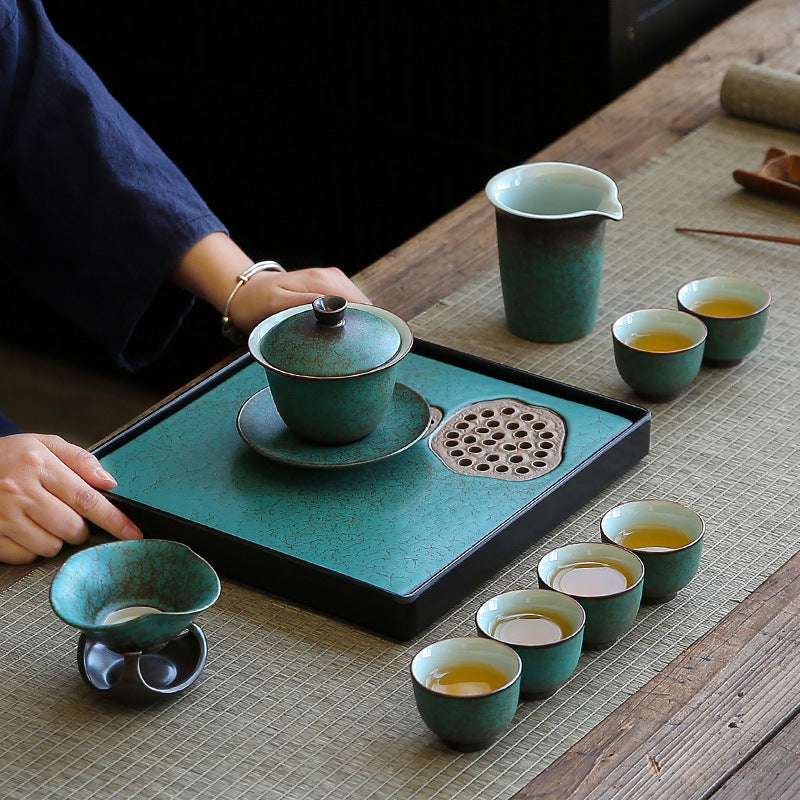 Chunlan Tea Sea Japanese Style Kiln Vintage Household Large Ceramic Fair Cup Turquoise Green Male Cup Uniform Cup Tea Dispenser