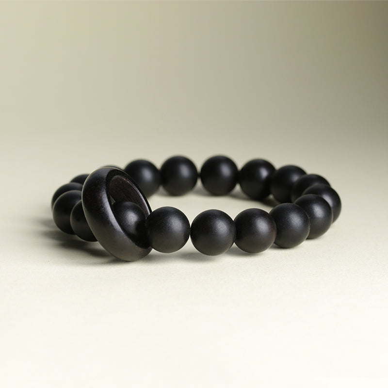 Natural Blackwood round Beads Bracelet