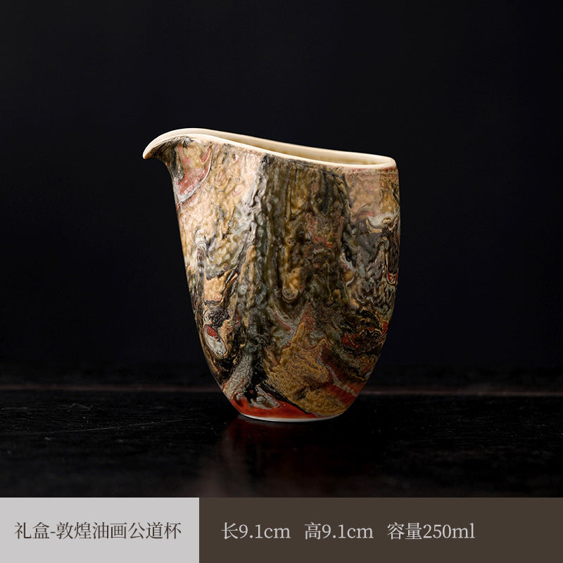 Dehua Hand-Made Dunhuang Oil Personality Pitcher Tea Pot Home High-End Play Tea Pitcher Tea Filter Cup