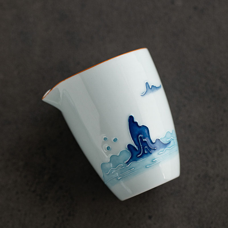 Hand-Painted Color Filling Relief Pitcher