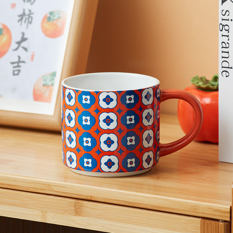 Chinese Lucky Persimmon Ceramic Mug