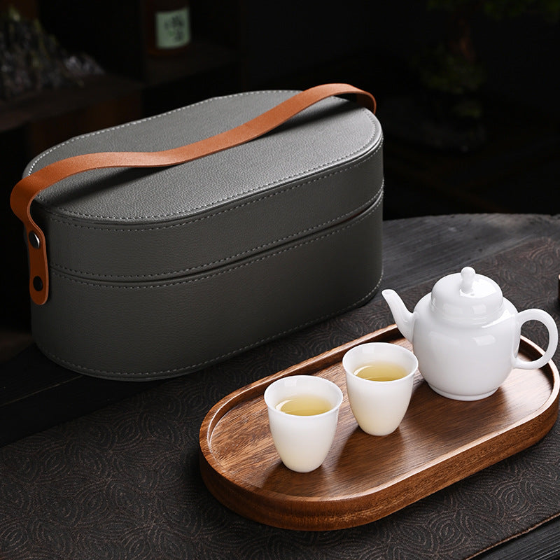 Portable Ice Ceramic Travel Tea Set
