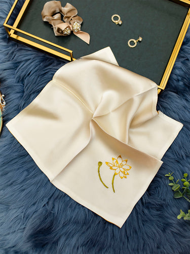 Suzhou Hand-Embroidered Silk Veil Handkerchief Scarf