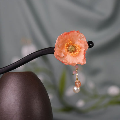Ancient Style Ebony Yulan Flower Hairpin