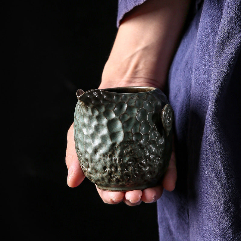 Japanese Style Gilding Iron Glaze Penguin Pitcher Large Size Ceramic Tea Pitcher Fair Cup Tea Pot Water Cut-off Neat Ancient Handmade