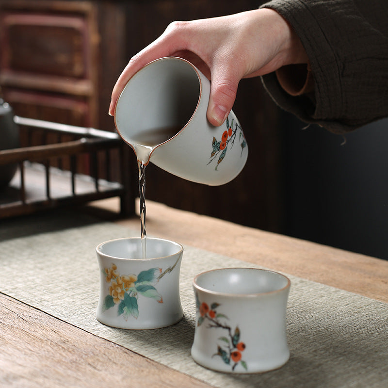 Ceramic Fair Cup Moon White Ru Kiln Household Large Capacity Male Cup Tea Sea Kung Fu Tea Set Accessories Tea Dispenser