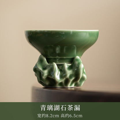 Japanese-Style Ice Gray Glaze Tea Funnel