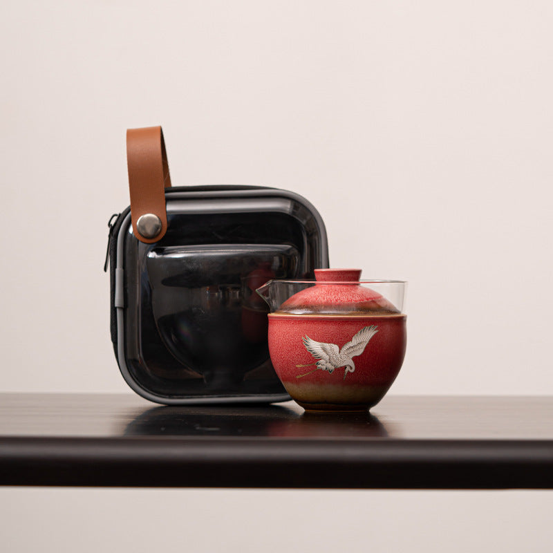 Outdoor Ruyi Crane Travel Tea Set Cup