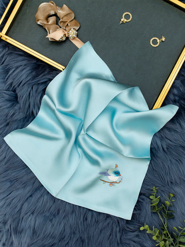 Suzhou Hand-Embroidered Silk Veil Handkerchief Scarf