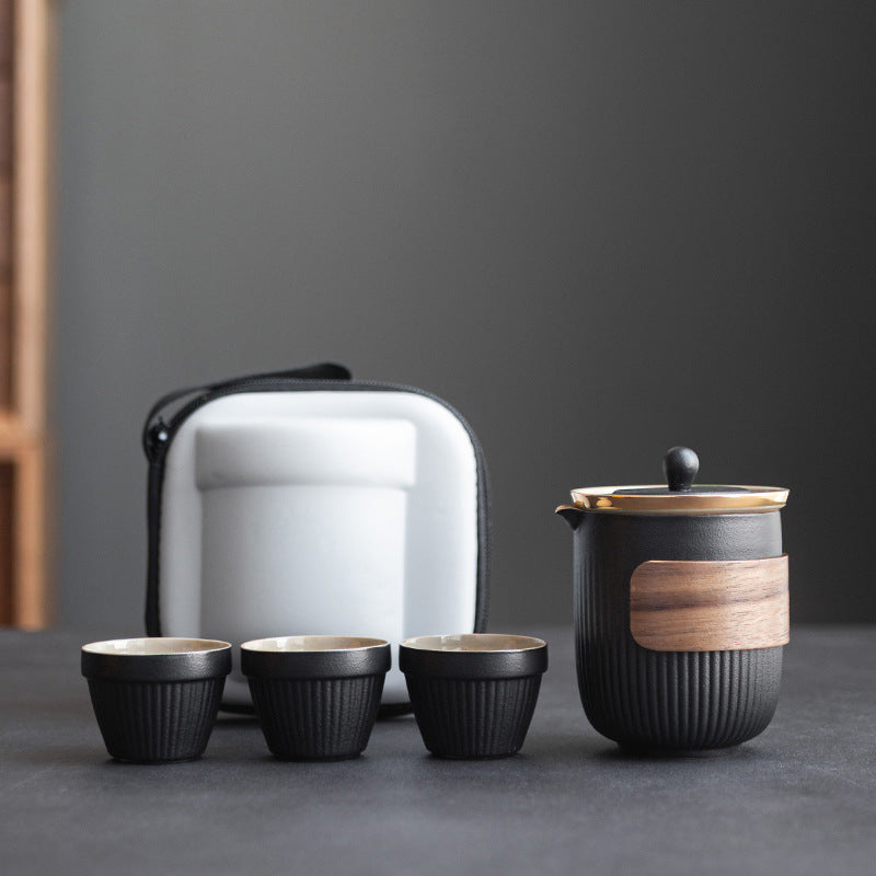 Water Drop Stone Wear Ceramic Travel Tea Cup