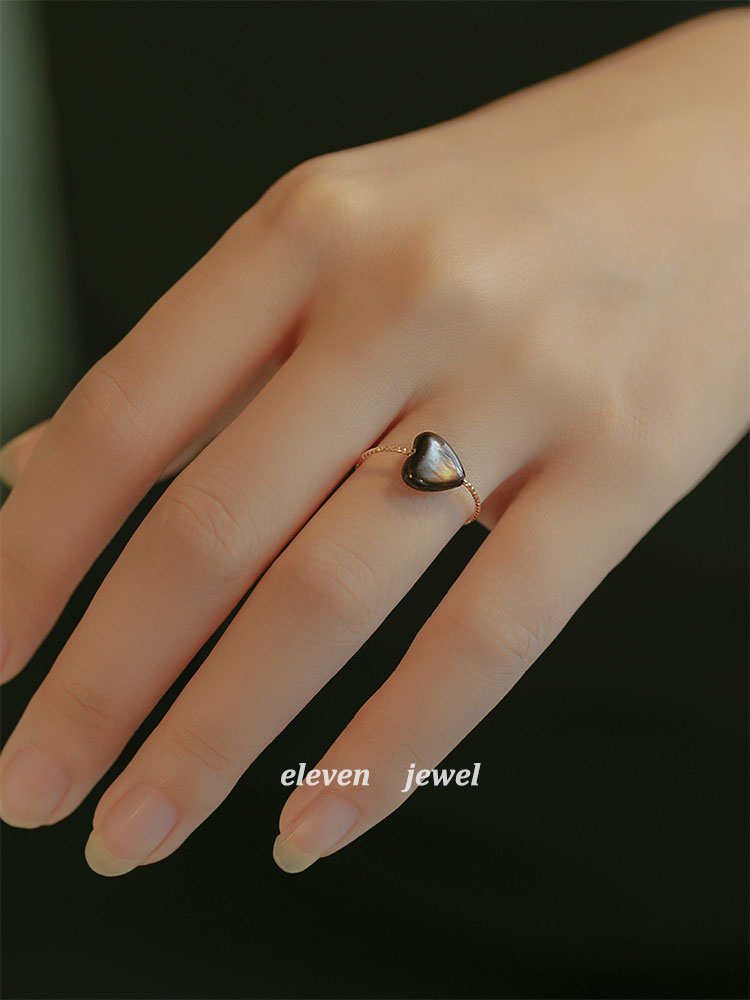[Burning Light] Love Heart-Shaped Ring Special-Interest Design Index Finger Ring New Fashion Ring Female Fashion Personality for Girlfriends