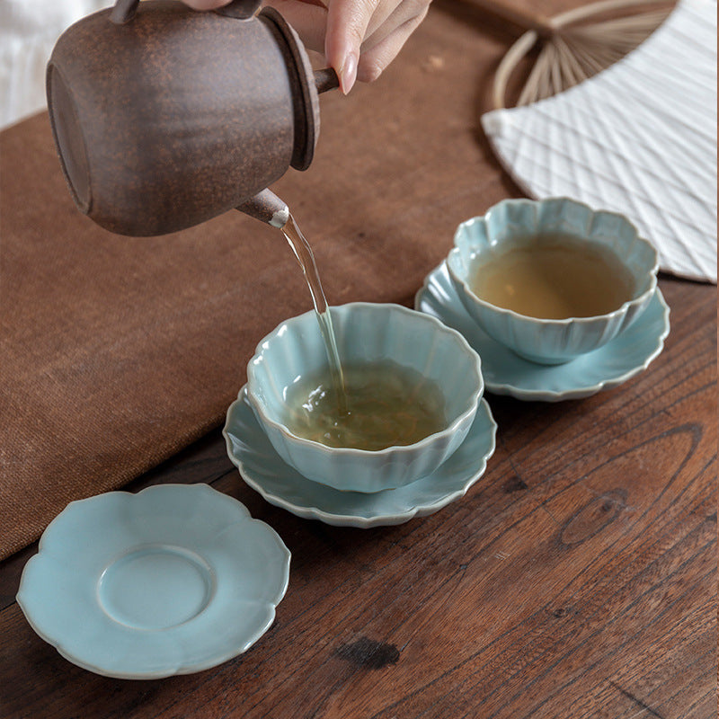 Ru Ware Natural Crack Large Tea Cup