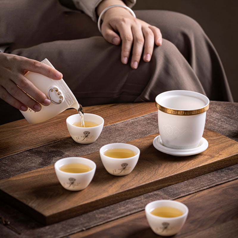 Japanese-Style Hand-Painted Yuanshan Travel Tea Set in 2023