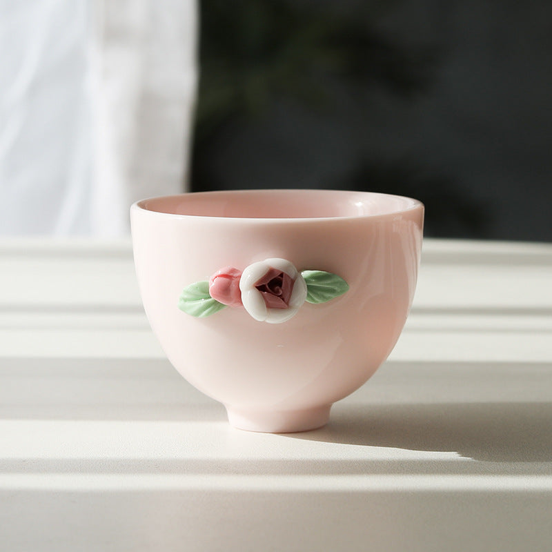 Pink Handmade Pinch Tea Cup