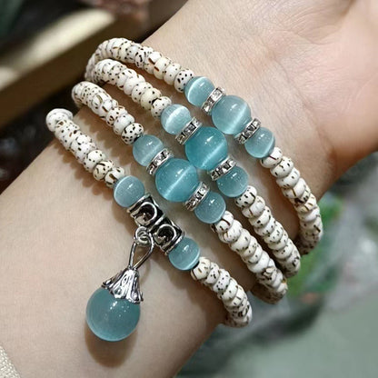 Xingyue Matching Natural Agate Chalcedony Pendant Bracelet