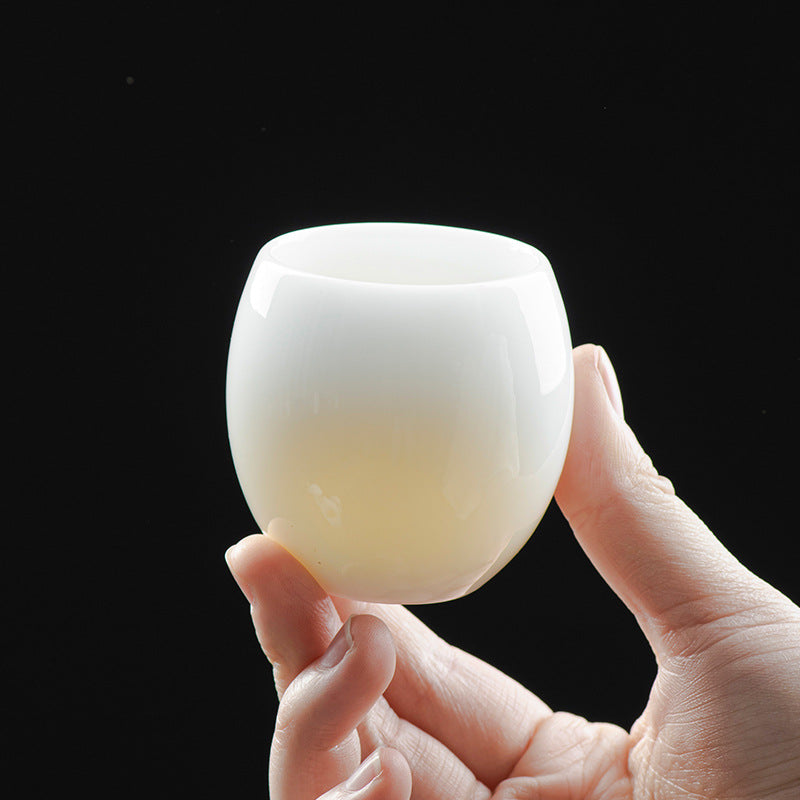 Ice-like White Jade Tea Cup