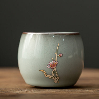 Kombucha Style Handmade Ceramic Single Tea Cup