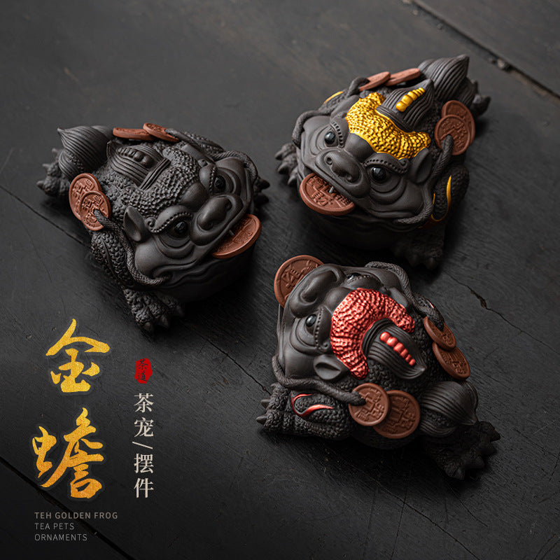 Resin Maitreya Tea Pet Ornaments Boutique Color-changing Tea Play Tea Set  Accessories Tea Table Decoration Home Decor Crafts