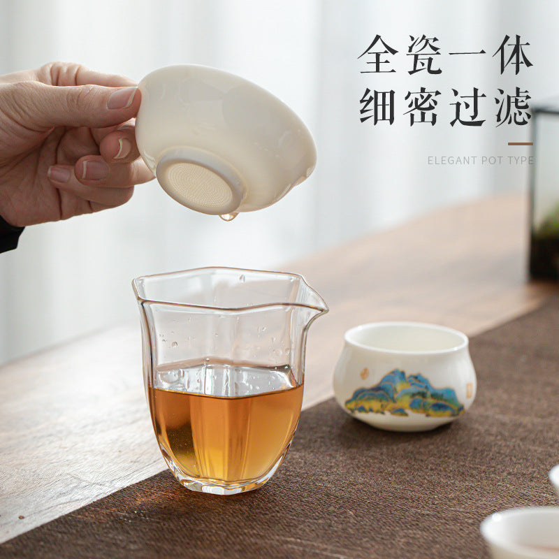 Blanc De Chine Ceramic Tea Strainer