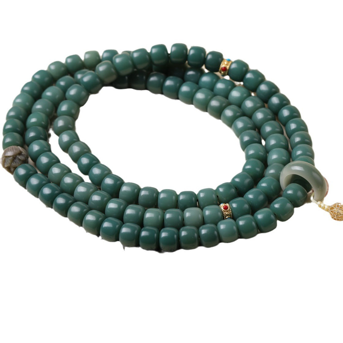 Gradient Bodhi Barrel Beads Lotus Handheld Bracelet