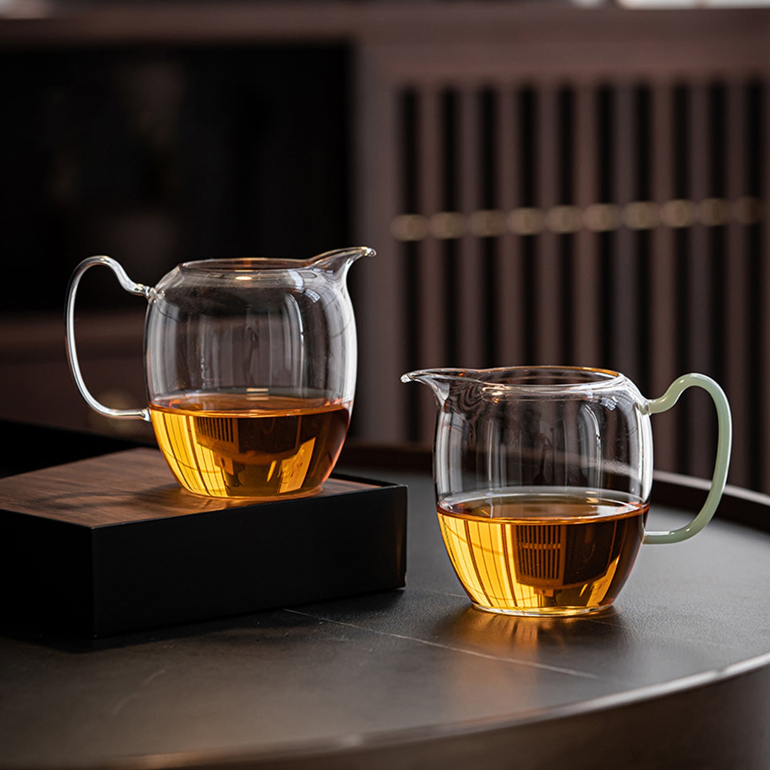 Heat-Resistant Glass Fair Cup Cup with Handle Tea Pot Tea Set Fair Cup Tea Pourer Not Hot