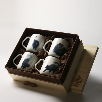 American White Porcelain Cup Set