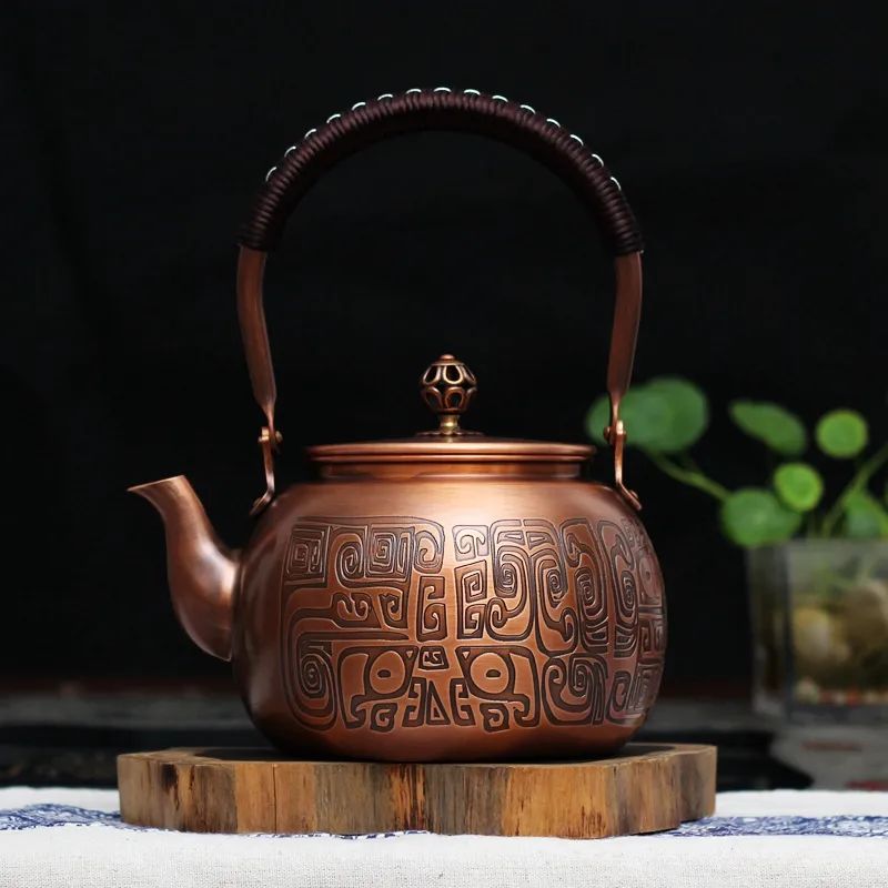 Prajna Heart Sutra Bronze Copper Teapot