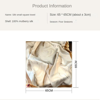 Beige Staining Mulberry Silk Soft Scarf