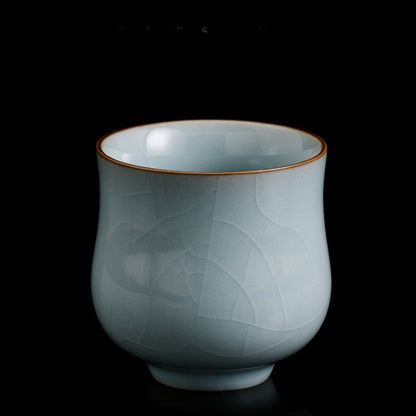Ru Ware Ceramic Gracked Glaze Teacup