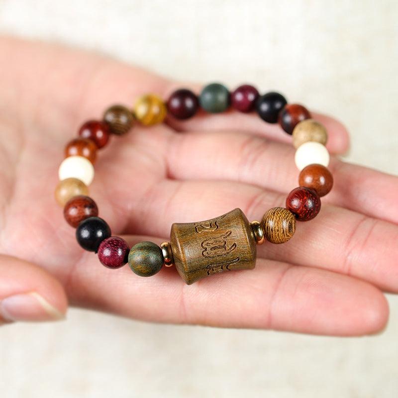 Wooden Treasure Bead Bracelet - gloriouscollection